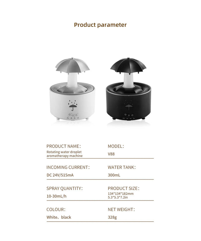 Oil Diffuser Fountain Water Drop Sound for Home